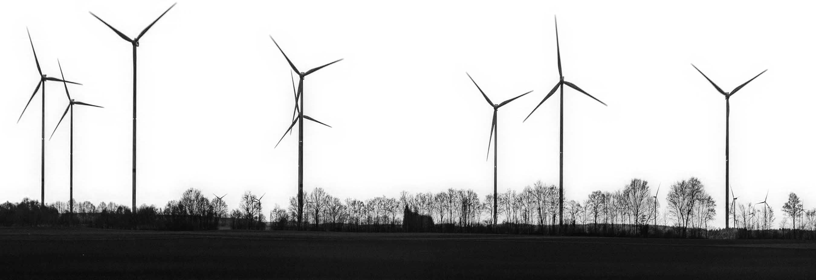 background image with wind turbines